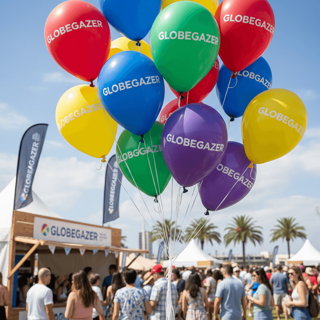 'Ballons de baudruches colorés personnalisés pour animation extérieure et événements d’entreprise'